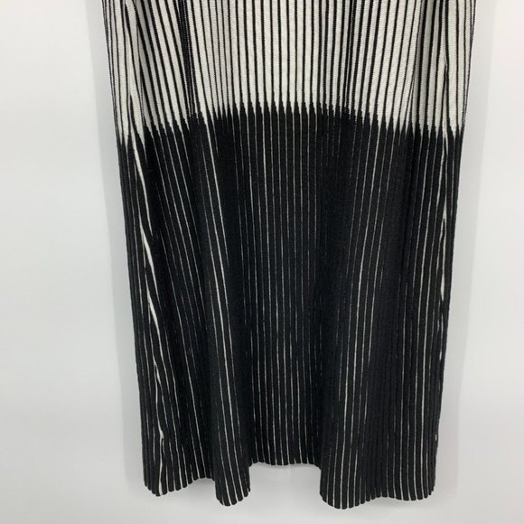 Chicos Vest Penney Black White Ribbed Open Front Sleeveless - Picture 10 of 10